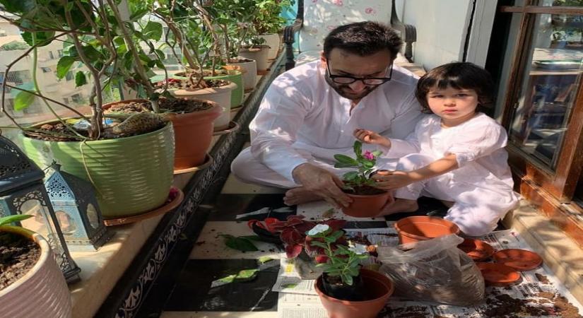 Star couple Saif Ali Khan and Kareena Kapoor Khan know the best how to keep their little kid Taimur entertained while abiding by Janata Curfew on Sunday, and staying indoors in the wake of coronavirus outbreak.