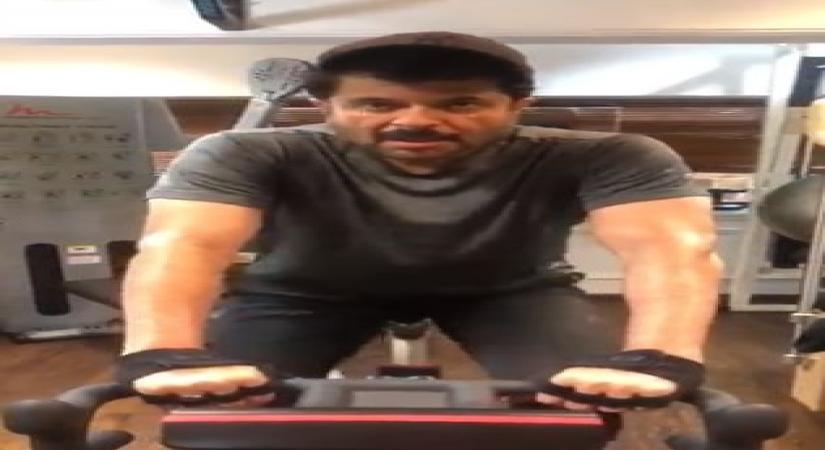Mumbai, April 14 (IANS) Actor Anil Kapoor is 63, but he hardly looks half the age. His workout regime is surely one of the secrets, and the veteran actor has ensured continuing to sweat it out despite the COVID-19 lockdown.