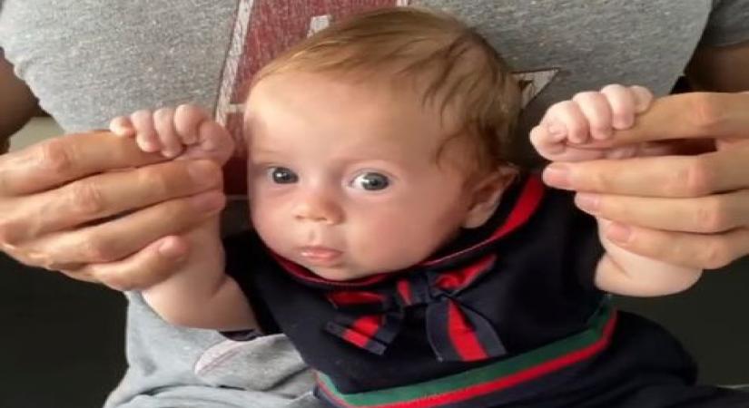 Enrique Iglesias' daddy-daughter dance with his two-month-old baby.