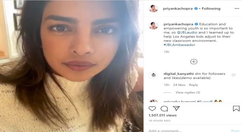 COVID-19: Priyanka helps LA students in adapting to virtual classrooms.