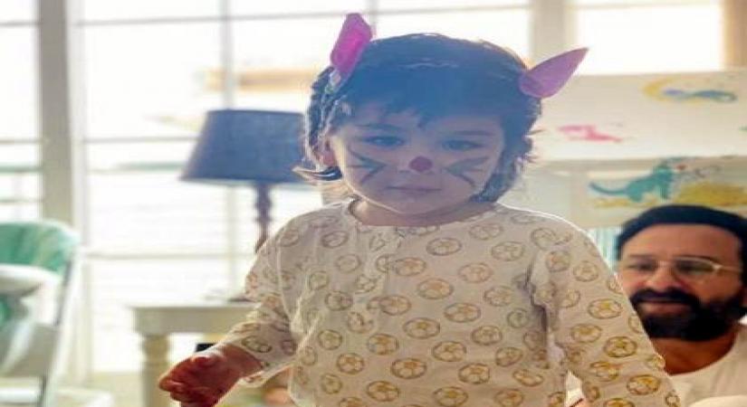 Kareena posts pictures of her 'Easter bunnies' Taimur, Saif.