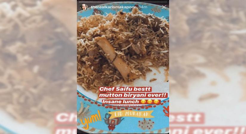 Eid special: Saif treats Kareena, Karisma with mutton biryani.