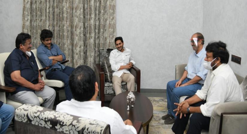 Tollywood delegation meets Andhra CM.