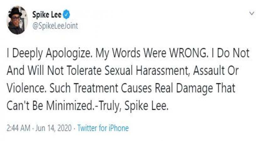 Spike Lee apologises for defending Woody Allen.