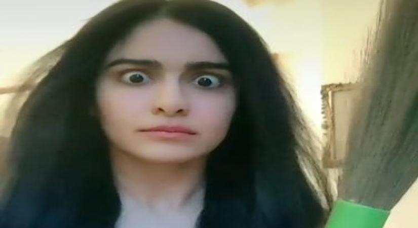 Adah Sharma poses with 'jhaadu' amid COVID-19.