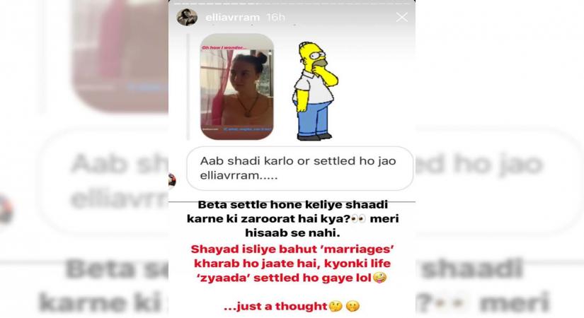 Elli AvrRam's sharp retort when told to 'settle down'.