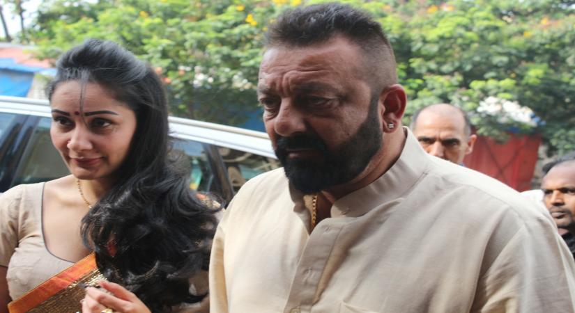 Actor Sanjay Dutt along with his wife Manyata Dutt. (File Photo: IANS)