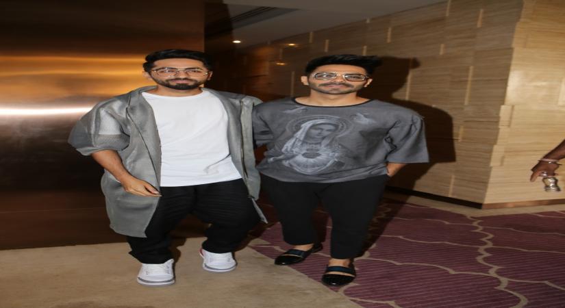 Actor Ayushmann Khurrana along with his brother and actor Aparshakti Khurana