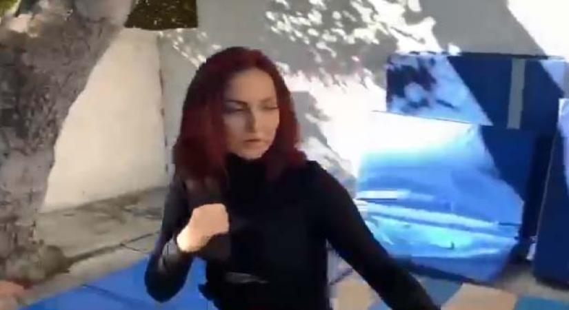 Elli AvrRam's action video tributes John Lennon, Milla Jovovich.