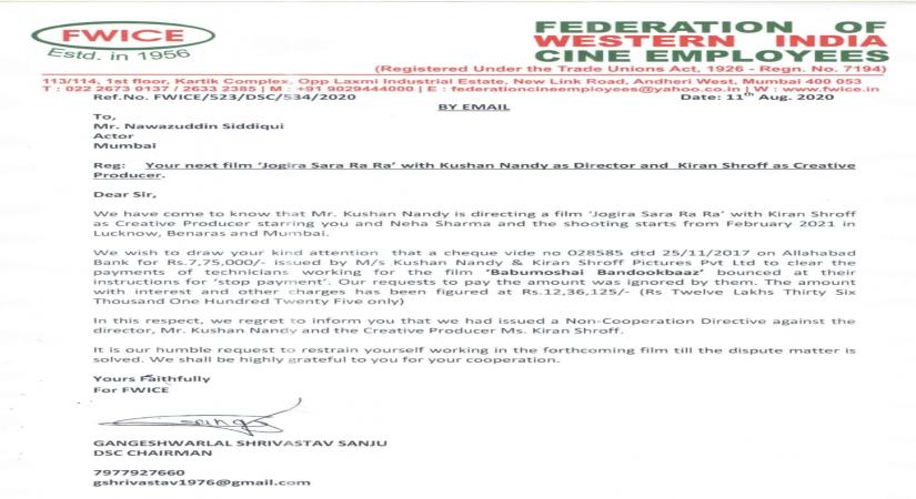 'Babumoshai Bandookbaaz' makers asked to clear old dues before starting next film.