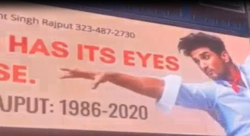 Sushant's sister posts video of Hollywood billboard put up for late actor.
