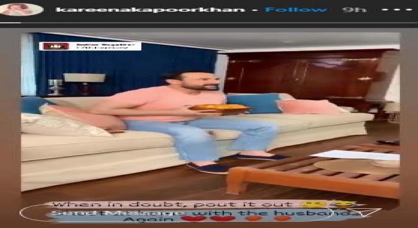 Kareena shoots with Saif at home 'again'.