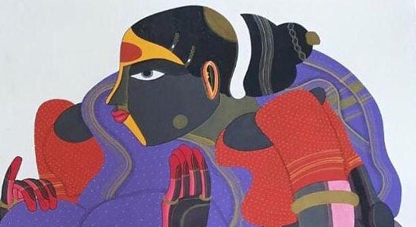 Thota Vaikuntam, Acrylic on paper, 30 x 20 inches, 76.2 x 50.8cms, 2020