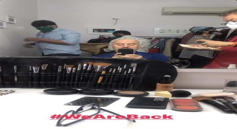 Anupam Kher on resuming shooting: Nice to be back.