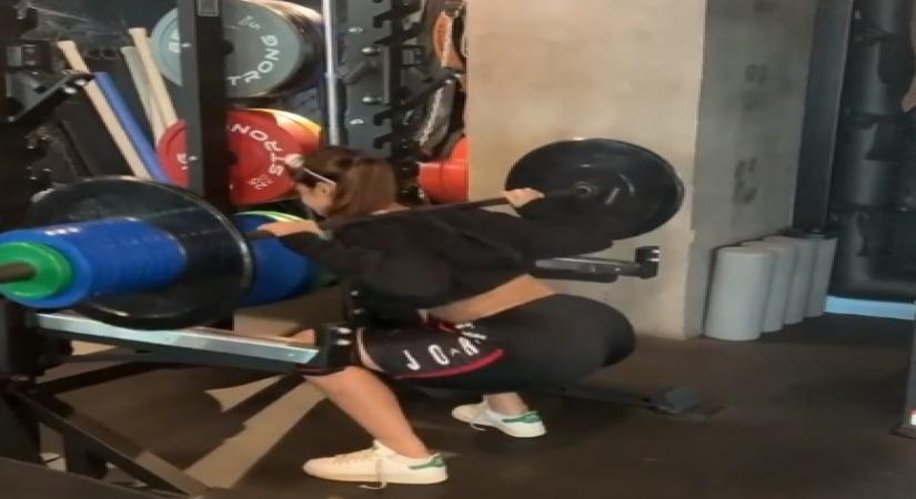 Disha Patani posts throwback video doing squats with 80 kilos of weight