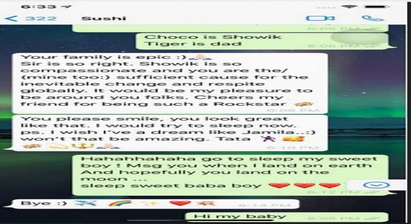 Rhea shares screenshots of chats with Sushant Singh Rajput.