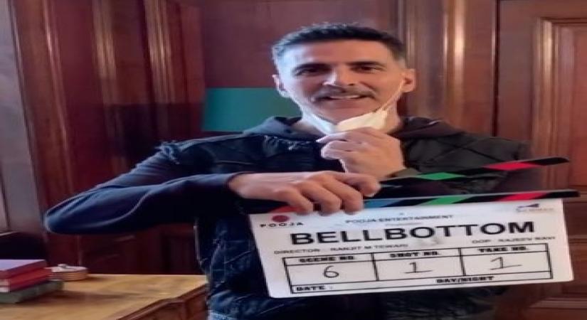 'Lights, camera, mask on, action: Akshay Kumar gives first clap for 'BellBottom'.