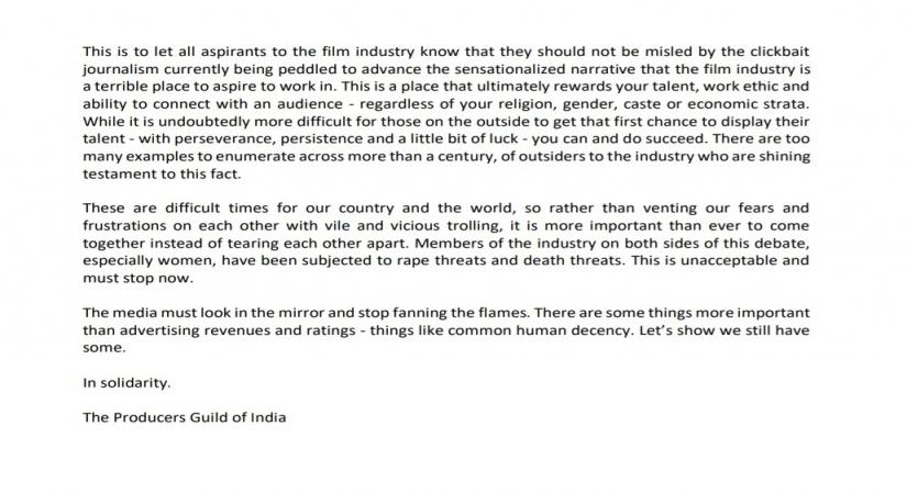 After Producers Guild slams 'relentless attacks' on film industry's reputation