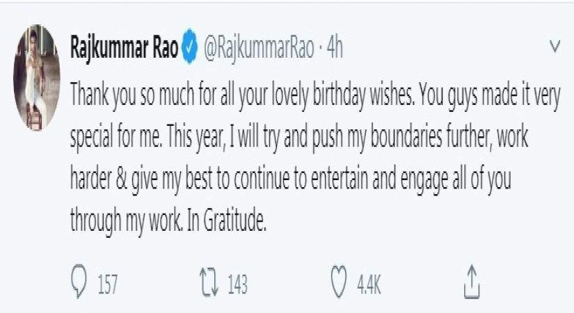 Rajkummar Rao reveals his birthday resolution