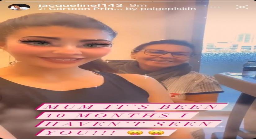 Jacqueline Fernandez meets mother after 10 months