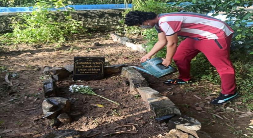 Irrfan's son Babil shares pictures of late actor's grave