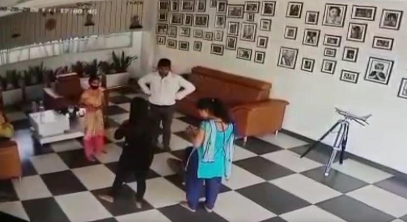 Telugu 'Big Boss' fame Nutan Naidu's wife held for tonsuring Dalit youth.