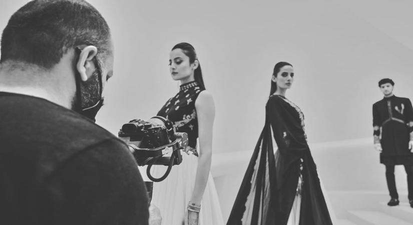 Designer duo Shantanu Nikhil present at first ever digital India Couture Week. Source FDCI 