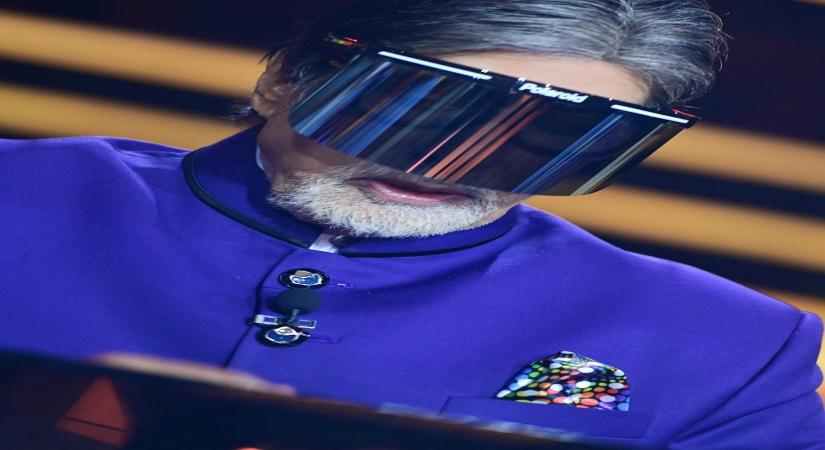 Big B wears face shield on KBC 12 set, urges all to be safe