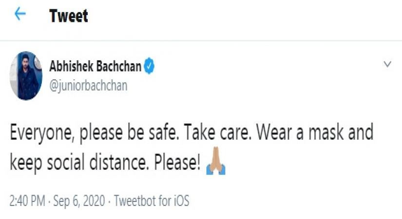 Abhishek Bachchan: Please wear mask, keep social distance