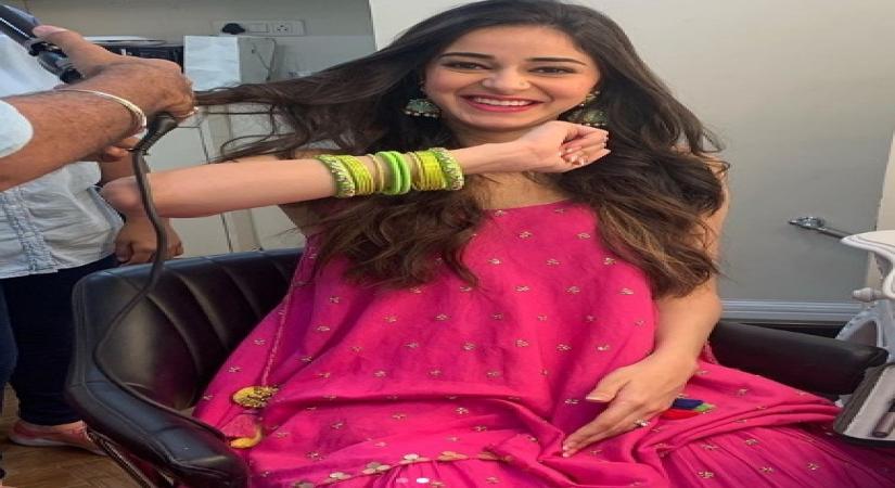 Ananya Panday shares first look test pics of 'Khaali Peeli'.