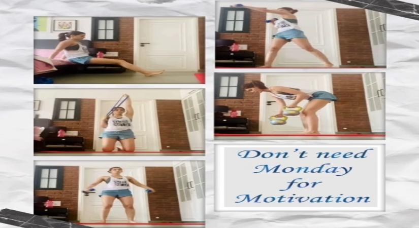 Kriti Sanon shares glimpses of quarantine workout