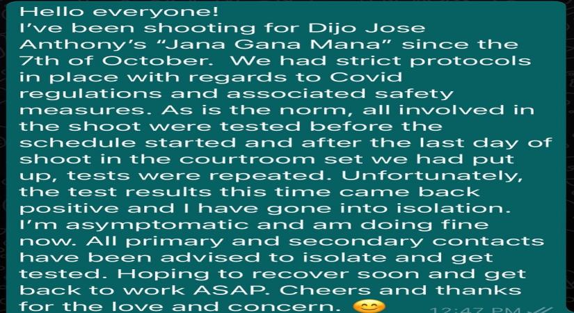 Actor Prithviraj tests Covid positive