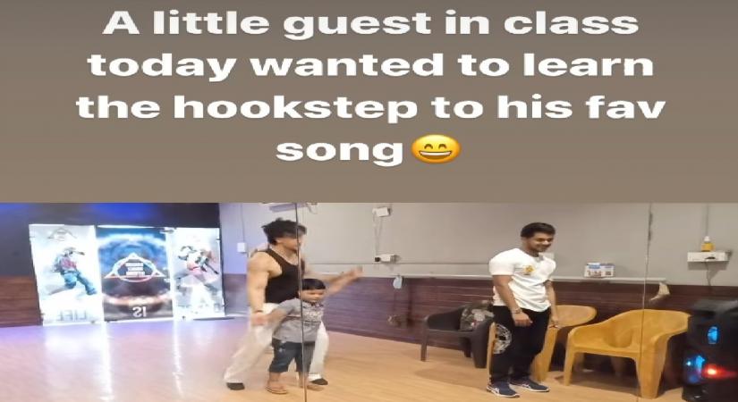 Mumbai, Oct 22 (IANS) Bollywood star Tiger Shroff has posted funny videos where he tries to impart dance lessons to a child, but soon gives up.
