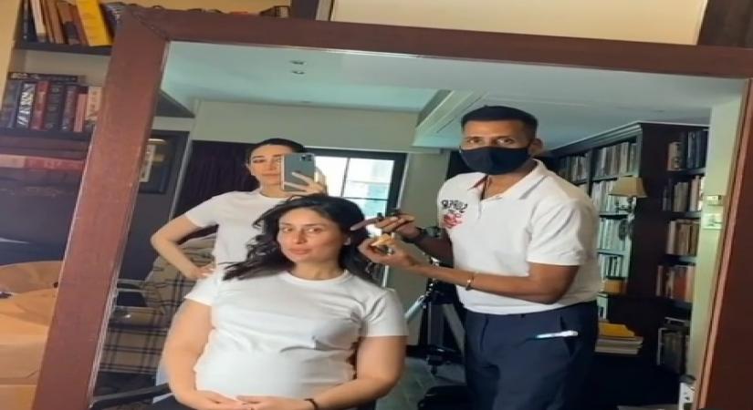 Sisters Kareena, Karisma shoot together for a project