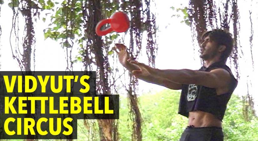 Vidyut Jammwal shows creative ways to train with handbags.