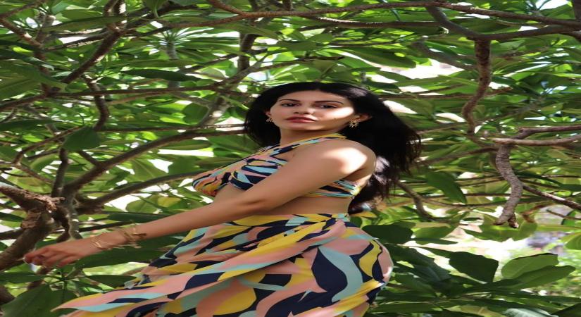 Amyra Dastur strikes a boho pose in the garden.