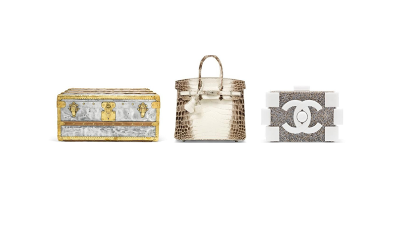 Hermès, Louis Vuitton, Chanel handbags at online auction