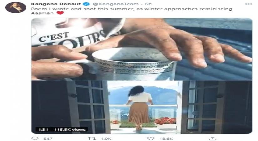 Kangana Ranaut longs for love in new poem 'Aasman'