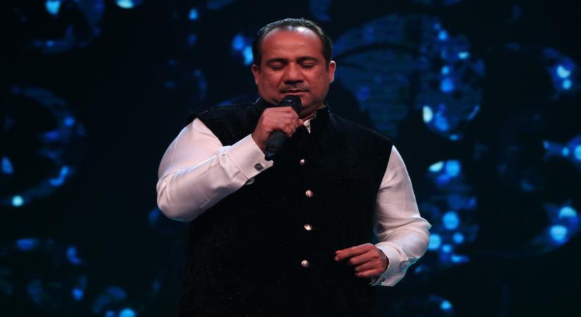 Mumbai: Pakstani singer Rahat Fateh Ali Khan on the sets of  Zee TV`s Sa Re Ga Ma Pa, in Mumbai, on June 14, 2016. (Photo: IANS)