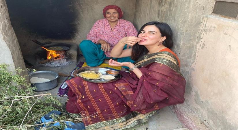 Kirti Kulhari enjoys winter in Rajasthan with Bajra roti lunch.