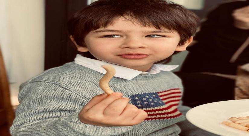 Kareena shares picture of son Taimur gorging on French fries.