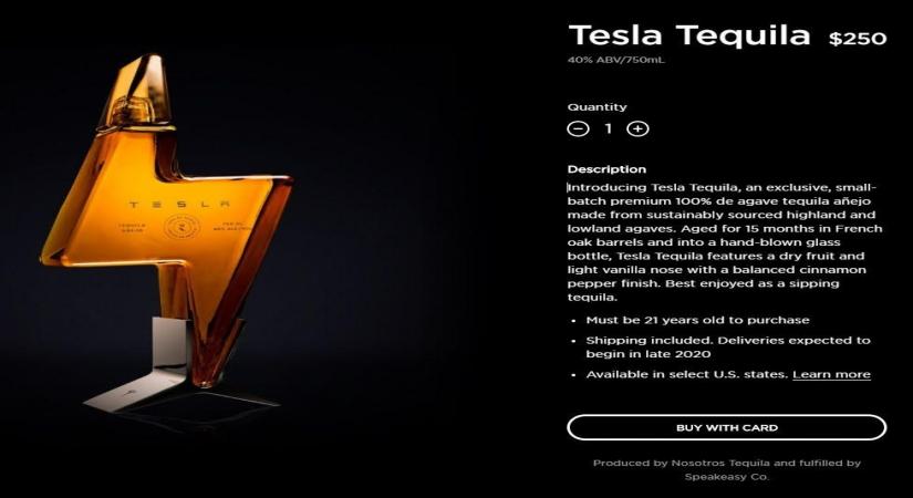Tesla releases its own $250 tequila called Teslaquilla