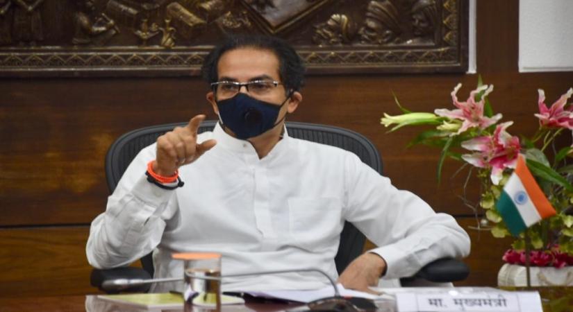 Maharashtra Chief Minister Uddhav Thackeray attends video conference chaired by Prime Mnister Narendra Modi with the Chief Mnisters of all states on Friday.