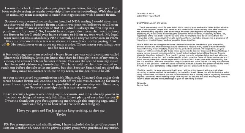 Taylor Swift: Have begun re-recording my older musicr.