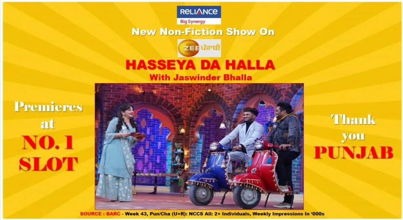 'Hasseya Da Halla With Jaswinder Bhalla' emerges as winner in TRP race.