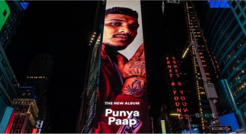 Divine is first Indian rapper on New York's Times Square billboard.