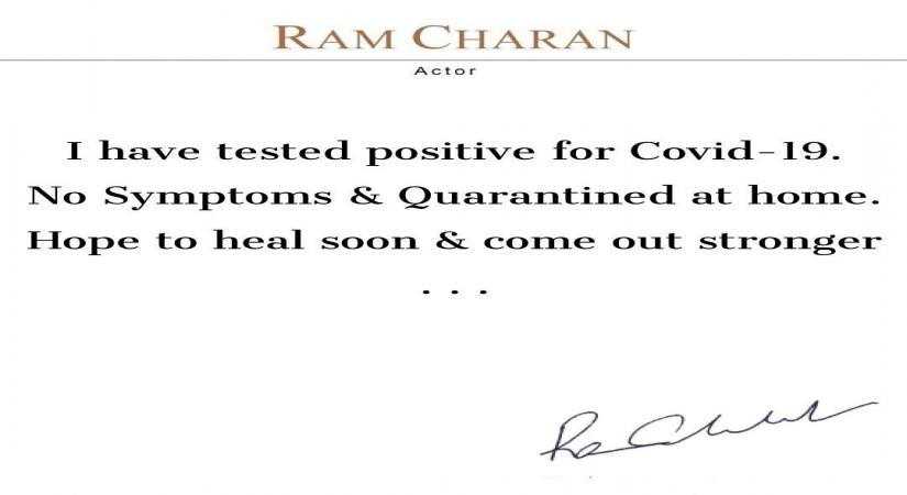 Ram Charan tests positive for Covid-19.(instagram)