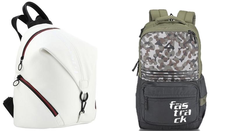 Fastrack Girls backpack (L) boys backpack (R)