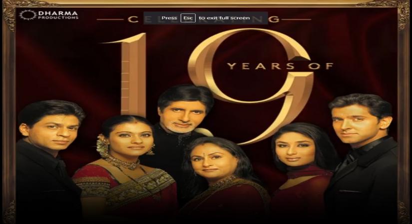 Kabhi Khushi Kabhie Gham turns 19, film will be 'blessing' in K.Jo's filmography.