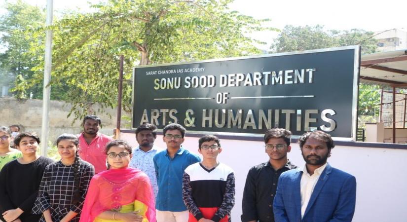 Now, Sonu Sood Department of Arts and Humanities in Andhra institute.